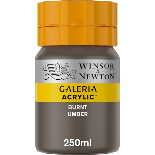 Winsor & Newton 2137076 Galeria Acrylfarbe, hohe Pigmentierung, lichtecht, buttrige Konsistenz, 250 ml Tube - Umbra Gebrannt von Winsor & Newton