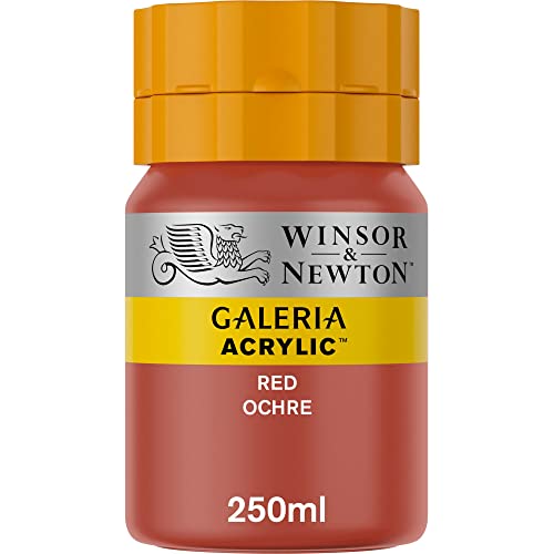 Winsor & Newton 2137564 Galeria Acrylfarbe, hohe Pigmentierung, lichtecht, buttrige Konsistenz, 250 ml Tube - Roter Ocker von Winsor & Newton