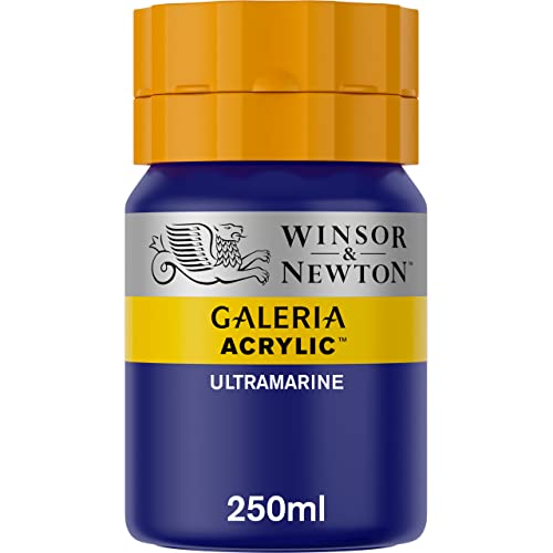 Winsor & Newton 2137660 Galeria Acrylfarbe, hohe Pigmentierung, lichtecht, alterungsbeständig, cremige Konsistenz, 250ml Topf - Ultramarin von Winsor & Newton