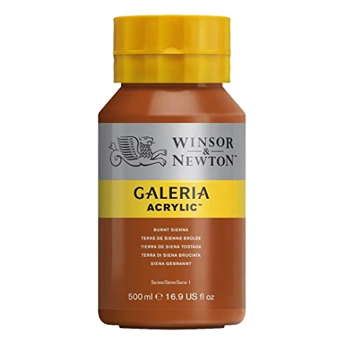 Winsor & Newton 2150074 Galeria Acrylfarbe, hohe Pigmentierung, lichtecht, buttrige Konsistenz, 500 ml Flasche, siena gebrannt von Winsor & Newton