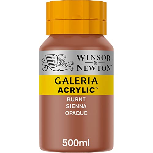 Winsor & Newton 2150077 Galeria Acrylfarbe, hohe Pigmentierung, lichtecht, buttrige Konsistenz, 500 ml Topf - Siena Gebrannt Opak von Winsor & Newton