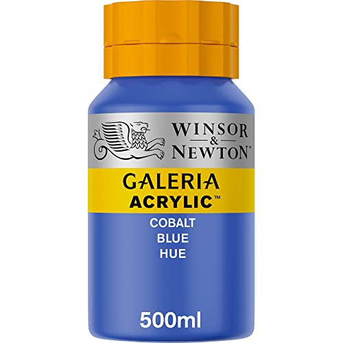 Winsor & Newton 2150179 Galeria Acrylfarbe, hohe Pigmentierung, lichtecht, buttrige Konsistenz, 500 ml Topf - Kobaltblau von Winsor & Newton