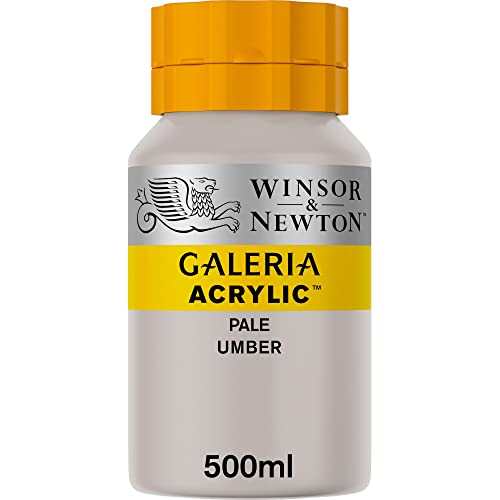 Winsor & Newton 2150438 Galeria Acrylfarbe, hohe Pigmentierung, lichtecht, buttrige Konsistenz, 500 ml Topf - Umbra Hell von Winsor & Newton