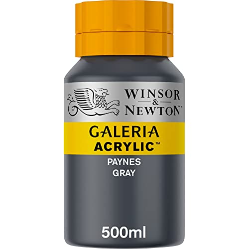 Winsor & Newton 2150465 Galeria Acrylfarbe, hohe Pigmentierung, lichtecht, buttrige Konsistenz, 500 ml Topf - Payne´s Grau von Winsor & Newton