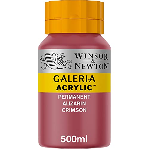 Winsor & Newton 2150466 Galeria Acrylfarbe, hohe Pigmentierung, lichtecht, buttrige Konsistenz, 500 ml Topf - Permanent Alizarinkarmesin von Winsor & Newton