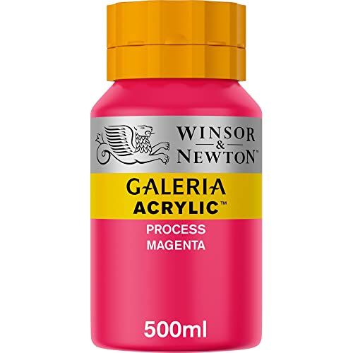 Winsor & Newton 2150533 Galeria Acrylfarbe, hohe Pigmentierung, lichtecht, buttrige Konsistenz, 500 ml Topf - Process Magenta von Winsor & Newton