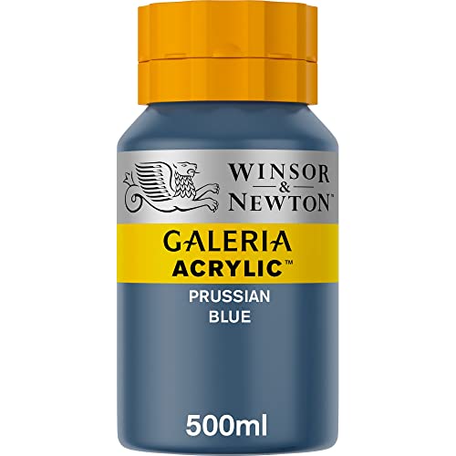 Winsor & Newton 2150541 Galeria Acrylfarbe, hohe Pigmentierung, lichtecht, buttrige Konsistenz, 500 ml Topf - Preussischblau von Winsor & Newton