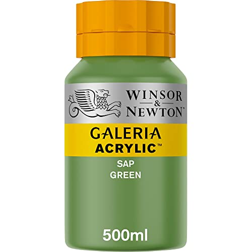 Winsor & Newton 2150599 Galeria Acrylfarbe, hohe Pigmentierung, lichtecht, buttrige Konsistenz, 500 ml Topf - Saftgrün von Winsor & Newton