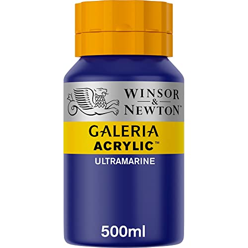 Winsor & Newton 2150660 Galeria Acrylfarbe, hohe Pigmentierung, lichtecht, buttrige Konsistenz, 500 ml Topf - Ultramarin von Winsor & Newton