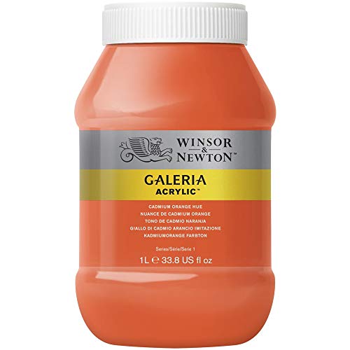 Winsor & Newton 2154090 Galeria Acrylfarbe, hohe Pigmentierung, lichtecht, buttrige Konsistenz, 1000 ml Topf - Kadmiumorange von Winsor & Newton