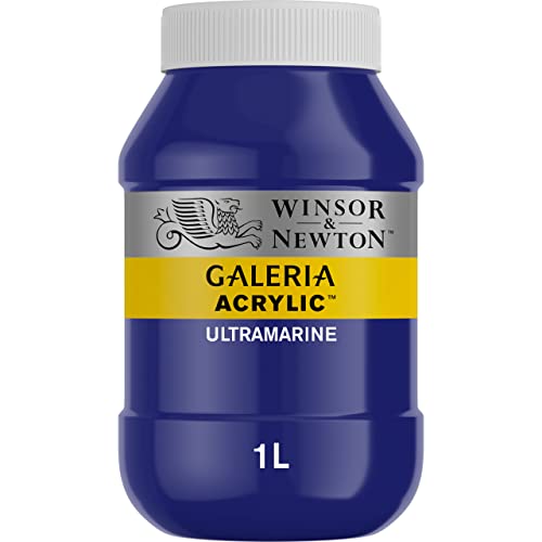 Winsor & Newton 2154660 Galeria Acrylfarbe, hohe Pigmentierung, lichtecht, buttrige Konsistenz, 1000 ml Topf - Ultramarin von Winsor & Newton