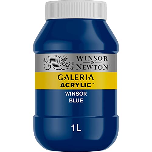 Winsor & Newton 2154706 Galeria Acrylfarbe, hohe Pigmentierung, lichtecht, buttrige Konsistenz, 1000 ml Topf - Winsorblau von Winsor & Newton