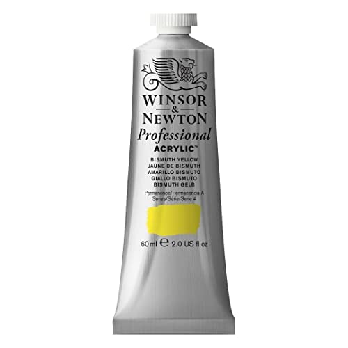 Winsor & Newton 2320025 Professional Acrylfarbe in Künstlerqualität, hohe Farbbrillanz & Deckkraft, Archivqualität, 60ml Tube - Bismuth Gelb von Winsor & Newton