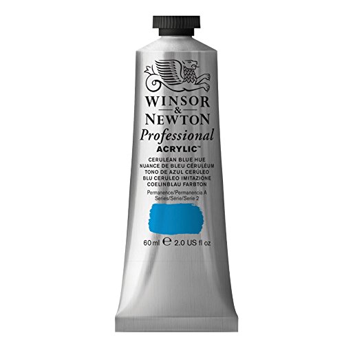 Winsor & Newton 2320139 Professional Acrylfarbe in Künstlerqualität, hohe Farbbrillanz & Deckkraft, Archivqualität, 60ml Tube - Cölinblau Farbton von Winsor & Newton