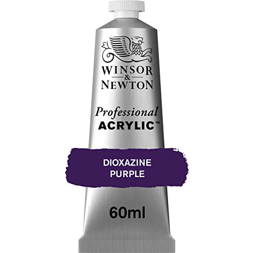 Winsor & Newton 2320229 Professional Acrylfarbe in Künstlerqualität, hohe Farbbrillanz & Deckkraft, Archivqualität, 60ml Tube - Dioxazinpurpur von Winsor & Newton