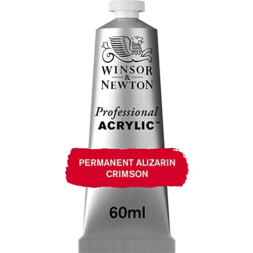 Winsor & Newton 2320466 Professional Acrylfarbe in Künstlerqualität, hohe Farbbrillanz & Deckkraft, Archivqualität, 60ml Tube - Permanent Alizarinkarmesin von Winsor & Newton