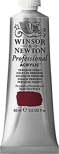 Winsor & Newton 2320470 Professional Acrylfarbe in Künstlerqualität, hohe Farbbrillanz & Deckkraft, Archivqualität, 60ml Tube - Perylene Violett von Winsor & Newton