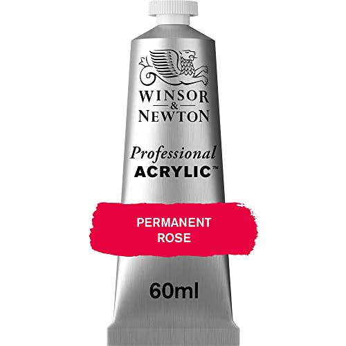 Winsor & Newton 2320502 Professional Acrylfarbe in Künstlerqualität, hohe Farbbrillanz & Deckkraft, Archivqualität, 60ml Tube - Permanentrosa von Winsor & Newton