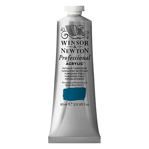 Winsor & Newton 2320526 Professional Acrylfarbe in Künstlerqualität, hohe Farbbrillanz & Deckkraft, Archivqualität, 60ml Tube - Phthalotürkis von Winsor & Newton