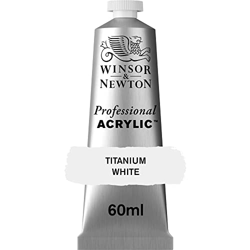 Winsor & Newton 2320644 Professional Acrylfarbe in Künstlerqualität, hohe Farbbrillanz & Deckkraft, Archivqualität, 60ml Tube - Titanweiss von Winsor & Newton