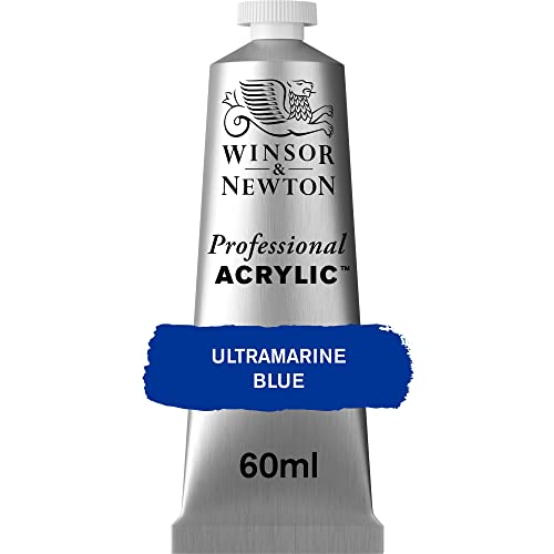 Winsor & Newton 2320664 Professional Acrylfarbe in Künstlerqualität, hohe Farbbrillanz & Deckkraft, Archivqualität, 60ml Tube - Ultramarinblau von Winsor & Newton