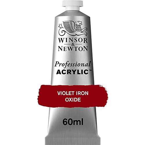 Winsor & Newton 2320691 Professional Acrylfarbe in Künstlerqualität, hohe Farbbrillanz & Deckkraft, Archivqualität, 60ml Tube - Eisenoxyd Violett von Winsor & Newton