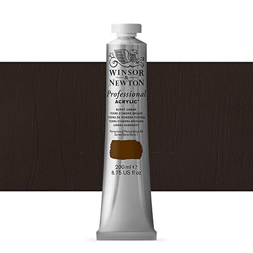 Winsor & Newton 2337076 Professional Acrylfarbe in Künstlerqualität, hohe Farbbrillanz & Deckkraft, Archivqualität, 200ml Tube - Umbra Gebrannt von Winsor & Newton