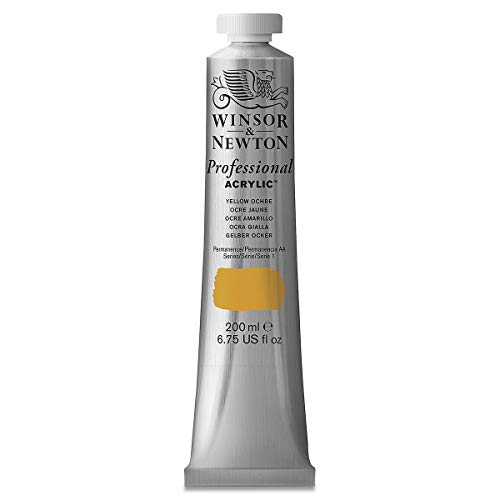 Winsor & Newton 2337744 Professional Acrylfarbe in Künstlerqualität, hohe Farbbrillanz & Deckkraft, Archivqualität, 200ml Tube - Gelber Ocker von Winsor & Newton