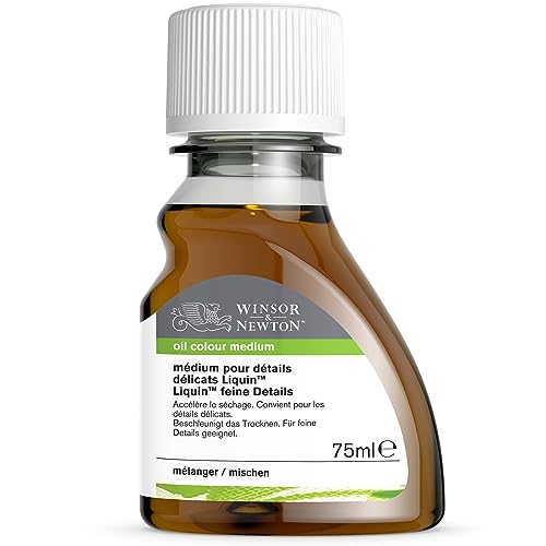 Winsor & Newton 2621752 Ölmalmittel, Liquin Fin Detail, 75 ml Flasche, flüssiges Glanzmedium auf Alkydbasis, ideal für feine Detailarbeiten, sorgt für eine glatte Oberfläche ohne Pinselstrich von Winsor & Newton