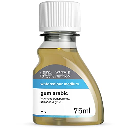 Winsor & Newton 2621763 Aquarell Gummi Arabikum für Aquarellfarben, verlangsamt die Trocknungszeit, erhöht den Glanz und die Transparenz der Farbe, 75ml Flasche von Winsor & Newton