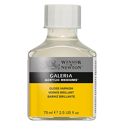 Winsor & Newton 3022801 Galeria Glänzender Firnis, 75 ml Flasche, glänzende Schutzschicht auf Acrylbildern von Winsor & Newton