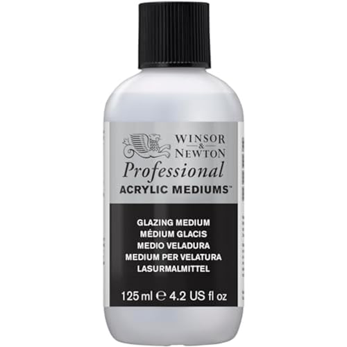 Winsor & Newton 3030934 Lasur - Malmittel, verleiht maximalen Glanz, Tranparenz für Acrylfarben - 125ml Flasche von Winsor & Newton