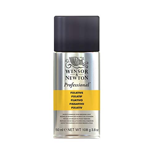 Winsor & Newton 3034913 Professional Fixativ, Sprühdose, Fixativ das Kohle-, Buntstift- und Pastellzeichnungen schützt, 150 ml von Winsor & Newton