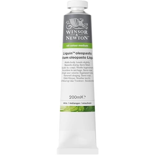 Winsor & Newton 3036755 Ölmalmittel, Liquin Oleopasto, 200 ml Tube, zum strecken von Öl- und Alkydfarben, reduziert die Trocknungszeit, schützt vor Vergilbung von Winsor & Newton