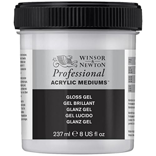 Winsor & Newton 3040914 Glanz Gel - Malmittel, verbessert Transparenz, Tiefe und Glanz von Acrylfarben - 237ml Topf von Winsor & Newton