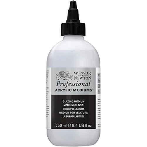 Winsor & Newton 3040934 Lasur - Malmittel, verleiht maximalen Glanz, Tranparenz für Acrylfarben - 250ml Flasche von Winsor & Newton