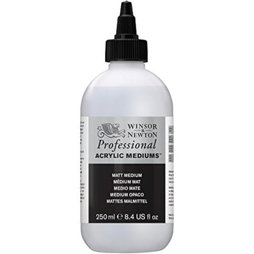 Winsor & Newton 3040936 Mattes Malmittel, verbessert den Farbfluss von Acrylfarben - 250ml Flasche von Winsor & Newton