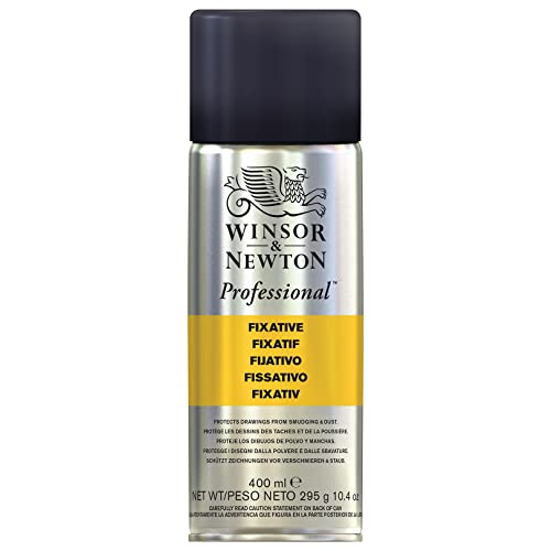 Winsor & Newton 3041913 Professional Fixativ, Sprühdose, Fixativ das Kohle-, Buntstift- und Pastellzeichnungen schützt, 400 ml von Winsor & Newton