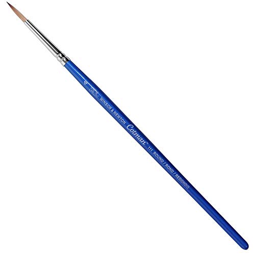 Winsor & Newton 5301004 Cotman Aquarell Synthetikhaar Pinsel - Serie 111 - Rundpinsel, kurzer Stiel mit exzellenter Sprungkraft, Farbtragekraft und Punktgenauigkeit - Nr. 5 - 3 mm, Transparent von Winsor & Newton