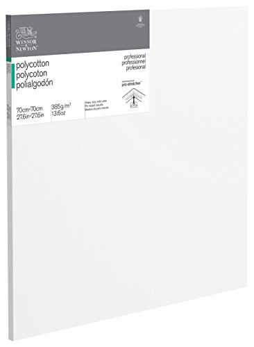 Winsor & Newton 6206037 Professional Keilrahmen aus Baumwollmischgewebe, 385 g/m², 3-fach grundiert, mittlere Körnung, ideal für die Ölfarben und Acrylfarben - 70x70cm von Winsor & Newton