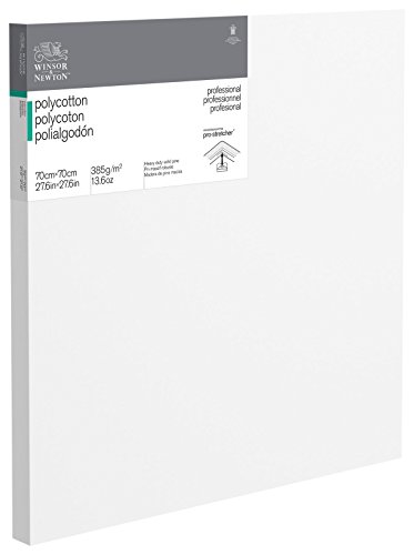 Winsor & Newton 6206067 Professional Keilrahmen Deep Edge aus Baumwollmischgewebe, 385 g/m², 3-fach grundiert, mittlere Körnung, ideal für die Ölfarben und Acrylfarben - 70x70cm von Winsor & Newton