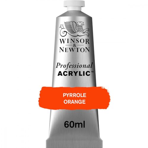 Winsor & Newton 8840456 Professional Acrylfarbe in Künstlerqualität, hohe Farbbrillanz & Deckkraft, Archivqualität, 60ml Tube - Pyrrole Orange von Winsor & Newton