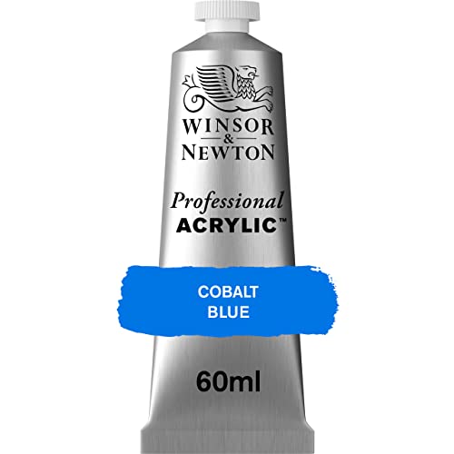 Winsor & Newton 8840465 Professional Acrylfarbe in Künstlerqualität, hohe Farbbrillanz & Deckkraft, Archivqualität, 60ml Tube - Kobaltblau von Winsor & Newton