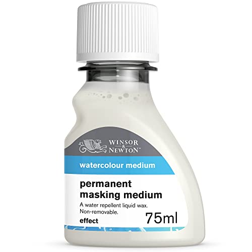 Winsor & Newton 2621767 Aquarellmalmittel Permanent Maskiermedium kann direkt auf Papier oder getrocknete Farbaufträge auf dem Papier aufgetragen werden, 75ml Flasche von Winsor & Newton