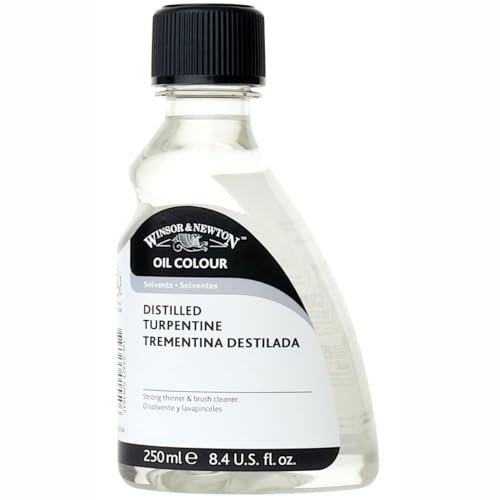 Winsor & Newton Balsam Terpentinöl, Lösungsmittel für Ölfarben - löst als einziges Lösungsmittel auch Dammar Harz, 250ml Flasche von Winsor & Newton