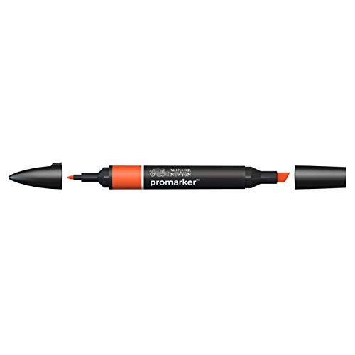 Winsor & Newton " ProMarker " 0203051 - Professioneller Layoutmarker - 2 Spitzen, fein & breit für Zeichnungen, Design & Layouts - Leuchtend Orange von Winsor & Newton