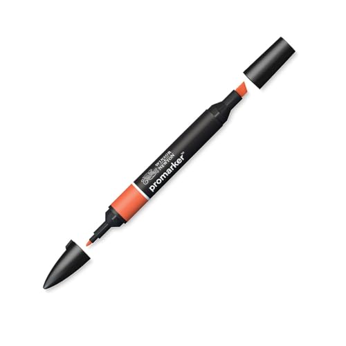 Winsor & Newton " ProMarker " 0203449 - Professioneller Layoutmarker - 2 Spitzen, fein & breit für Zeichnungen, Design & Layouts - Orange von Winsor & Newton