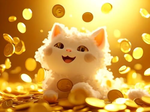 5D DIY Diamond Painting Erwachsene Katze Golden Diamond Painting Kits, Diamond Painting Kinder, Crystal Art Stickerei Kreuzstich Home Wall Décor, Geschenke für Frauen Weihnachtsdeko 120x90cm t-3002 von Wionheng