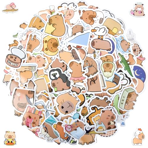 120 Stück Capybara Aufkleber Kawaii Wasserfeste Aufkleber Set, Anime Aufkleber Anwendbar für Erwachsene und Kinder Skateboard Süßer Sticker, Laptop, Gepäck, Wasserbecher Aesthetic Aufkleber 120 Stück Capybara Aufkleber Kawaii Wasserfeste Aufkleber Set, Anime Aufkleber Anwendbar für Erwachsene und Kinder Skateboard Süßer Sticker, Laptop, Gepäck, Wasserbecher Aesthetic Aufkleber von Wirhaut