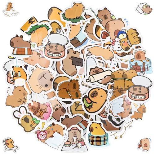 60 Stück Capybara Aufkleber Kawaii Wasserfeste Aufkleber Set, Anime Aufkleber Anwendbar für Erwachsene und Kinder Skateboard Süßer Sticker, Laptop, Gepäck, Wasserbecher Aesthetic Aufkleber 60 Stück Capybara Aufkleber Kawaii Wasserfeste Aufkleber Set, Anime Aufkleber Anwendbar für Erwachsene und Kinder Skateboard Süßer Sticker, Laptop, Gepäck, Wasserbecher Aesthetic Aufkleber von Wirhaut